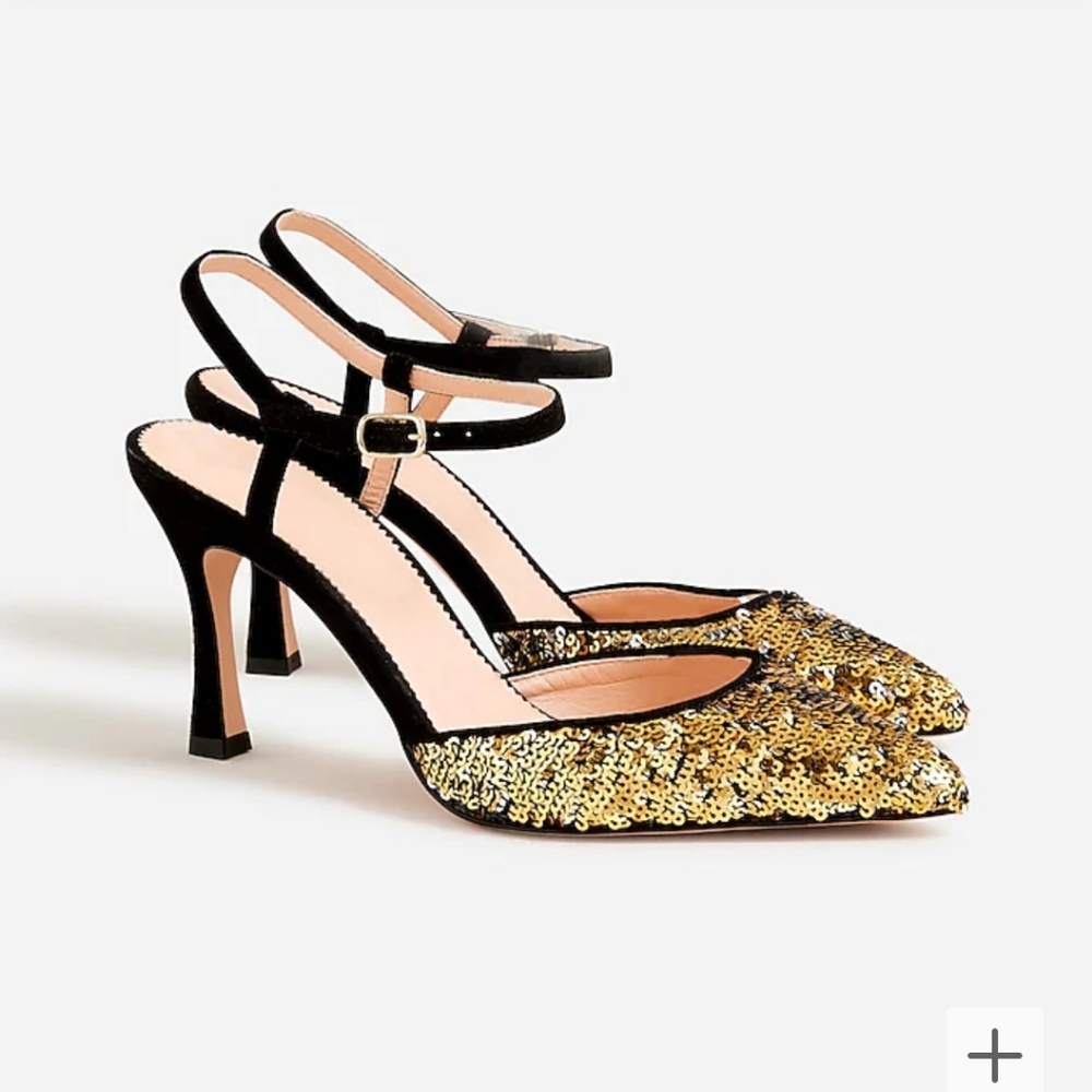 JCREW ELSIE made-in-Italy sequin pumps Size 12